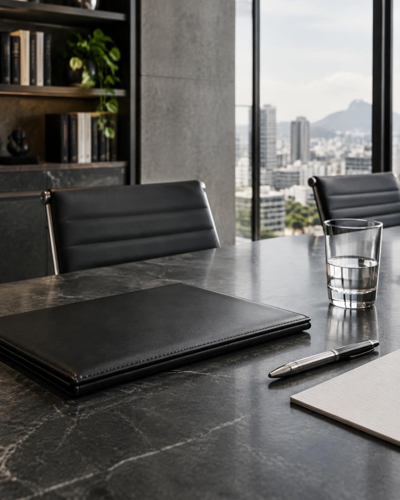 Sala de atendimento reservada e contemporânea